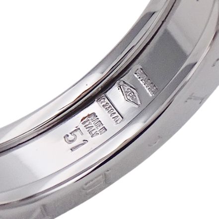 イタリア参考価格ブルガリ BVLGARI リング レディース メンズ ブランド 指輪 750WG B-zero1 ビーゼロワン ホワイトゴールド #51 約11号 ジュエリー 磨き済み