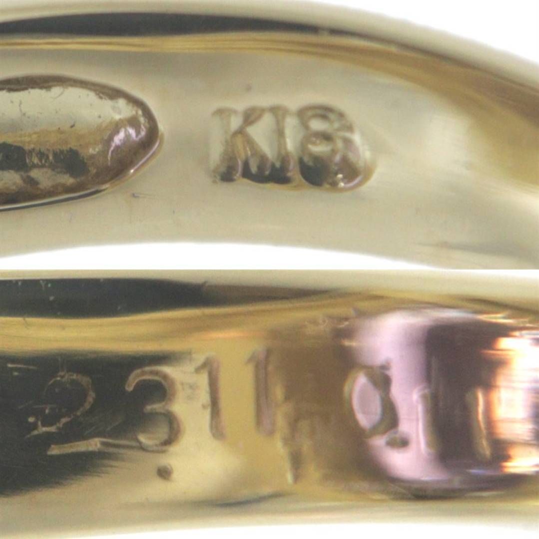 大粒 23.11ct アメジストリング K18 18金×アメジスト×ダイヤモンド0.11ct YG イエローゴールド 約16.5号 重量約16.9g NT 磨き仕上げ品 Aランク