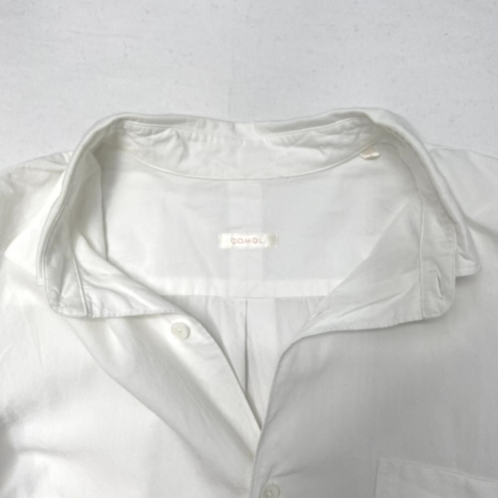中古】COMOLI 21SS コモリシャツ サイズ2 T01-02001 ホワイト コモリ[17]