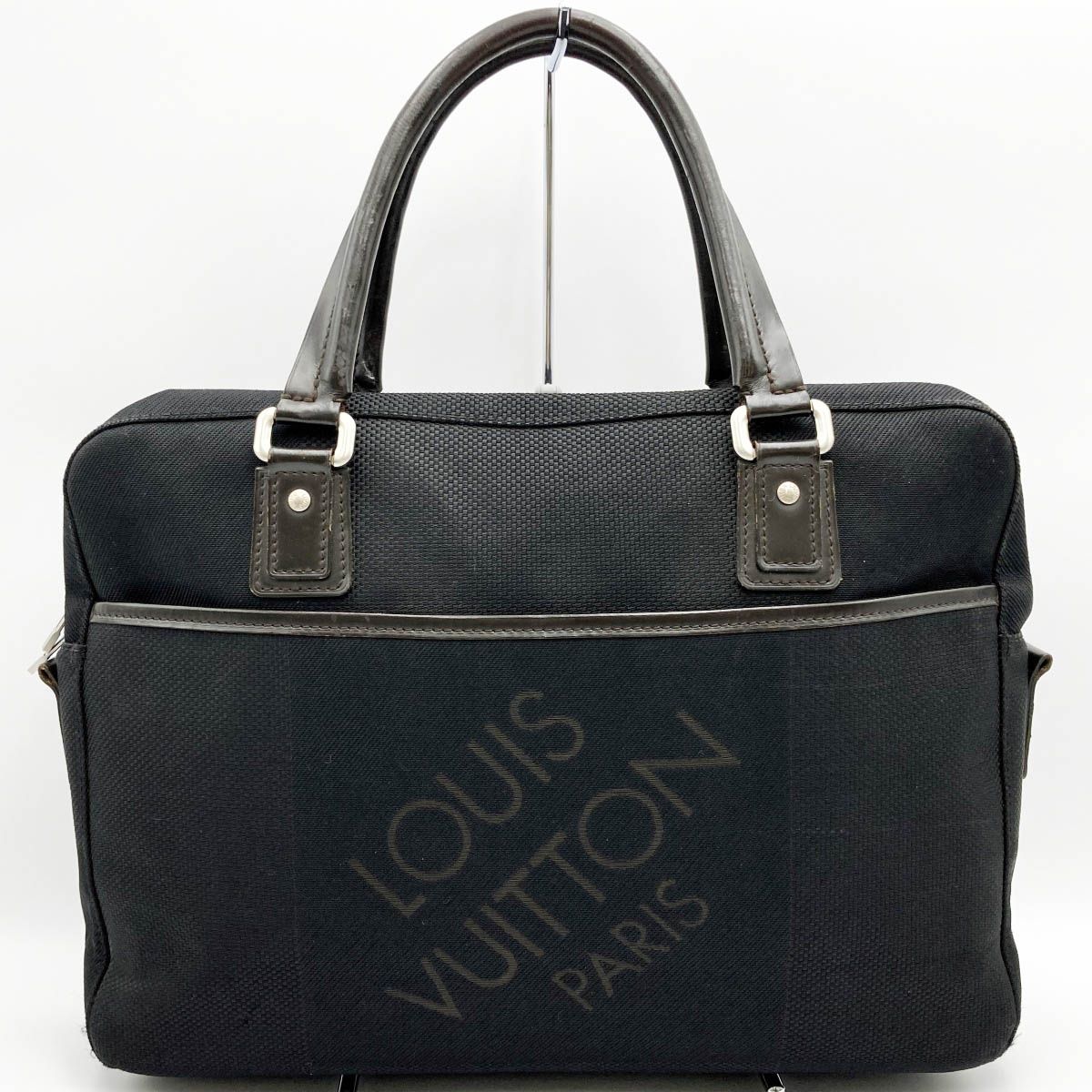 LOUIS VUITTON ルイ・ヴィトン ヤック ダミエジェアン ビジネスバッグ トートバッグ ブラック キャンバス メンズ ファッション M93082 USED