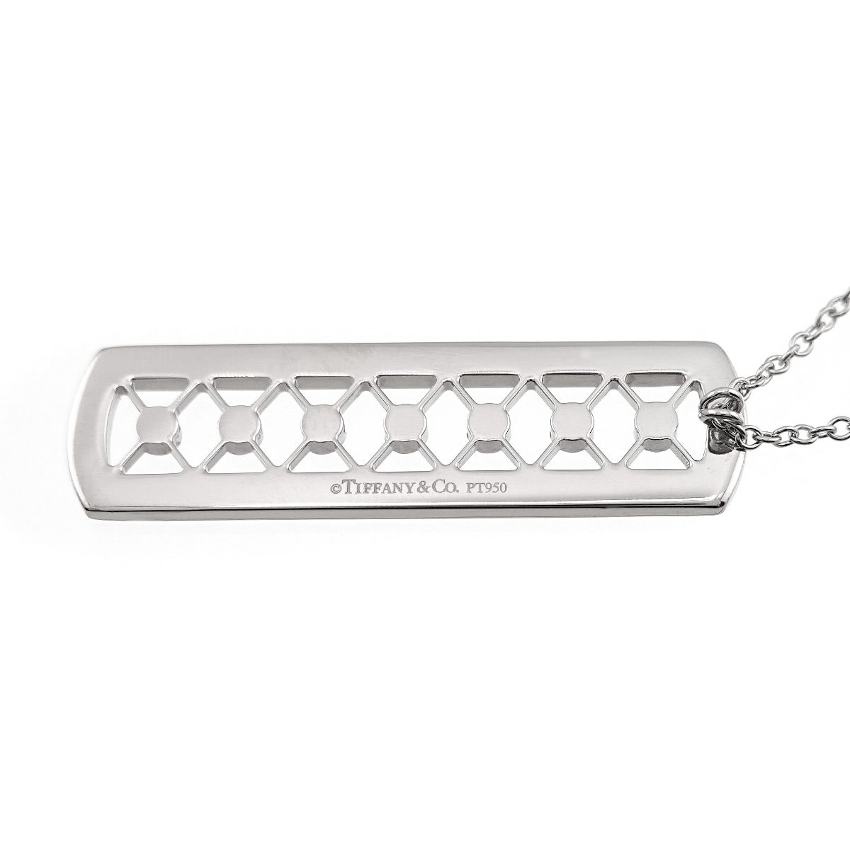 ティファニー TIFFANY&CO. ヴォアールバー ダイヤ ネックレス 40cm Pt  