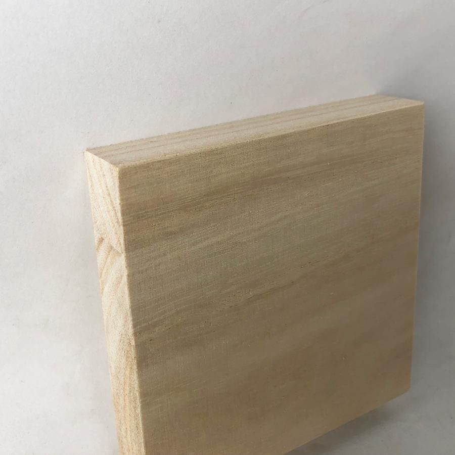 木材 桐集成材 横ハギ 20mm厚 幅100mm 長さ100mm 6枚セット 木