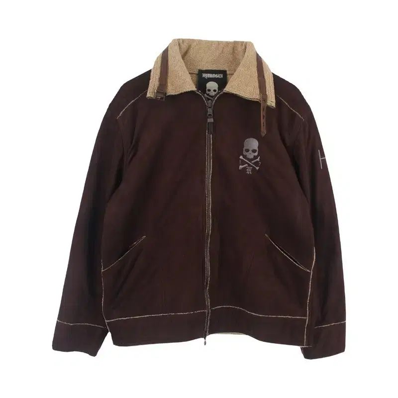 ハイドロゲン MEN - XL アクリル ポリ 刺繍 ロゴ ジップアップ ムートン ジャケット