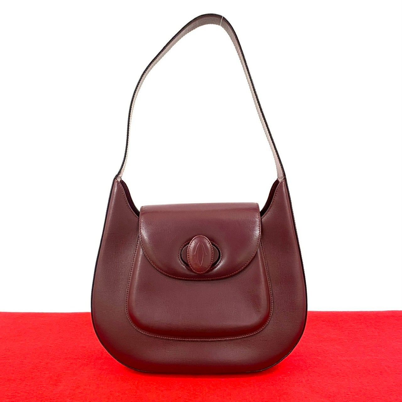 極 美品 CARTIER カルティエ マストライン レザー 本革 ターンロック 