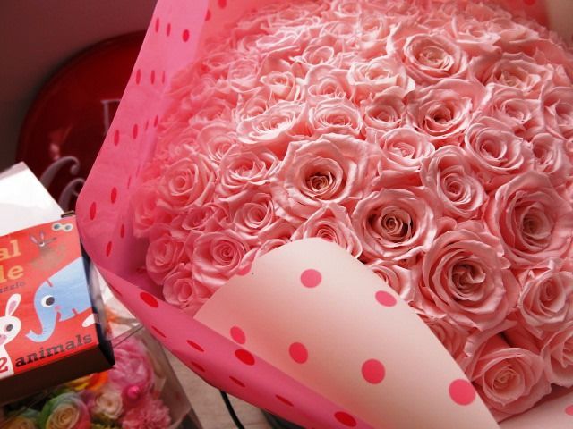 ピンクバラ 100本 プリザーブドフラワー ピンクバラ 花束 ピンクバラ100本使用 プリザーブドフラワー 花束 枯れずにいつまでもキレイなピンクバラ ◆誕生日プレゼント 成人祝い 記念日の贈り物におすすめのフラワーギフト