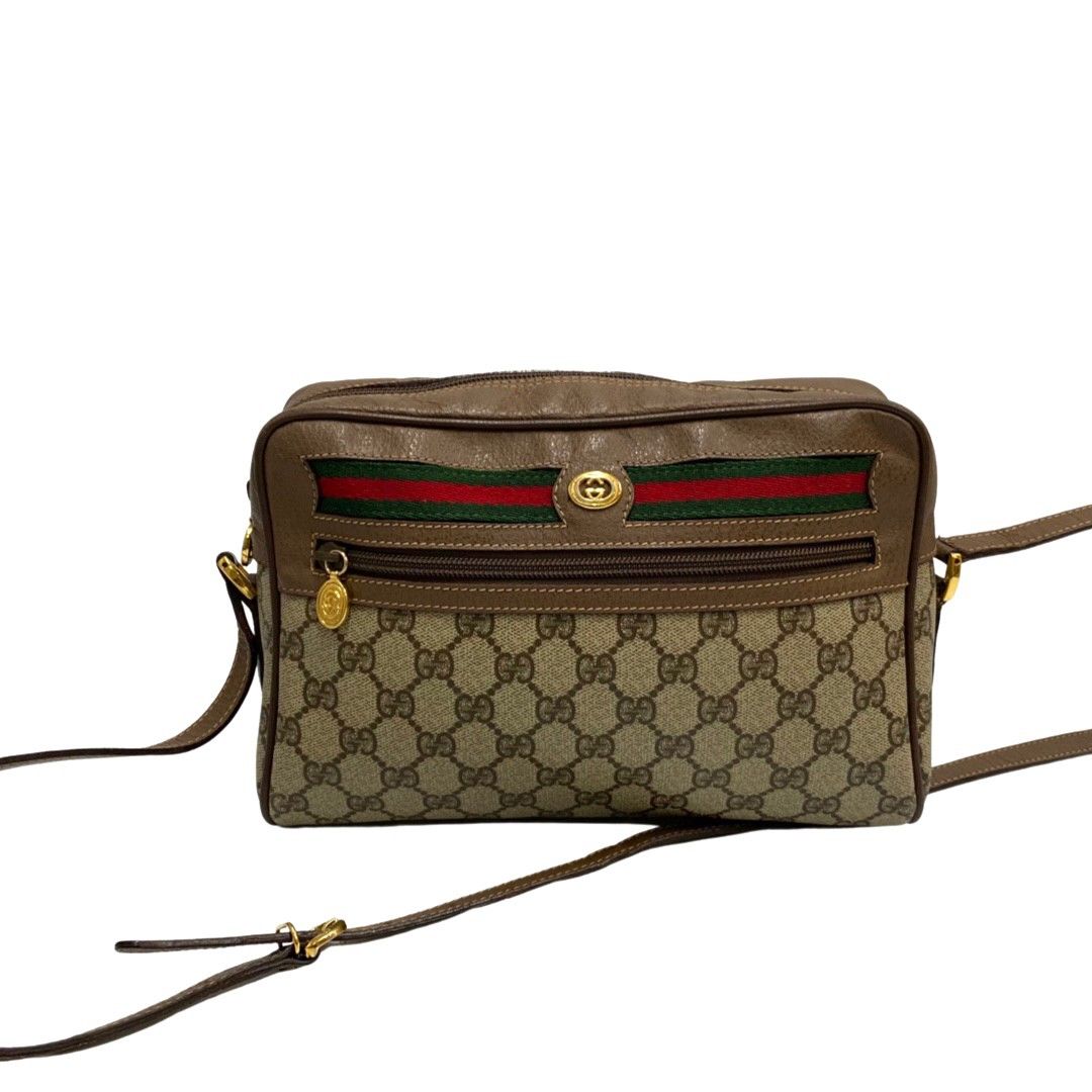 極 美品 GUCCI オールドグッチ ヴィンテージ シェリーライン GG ロゴ