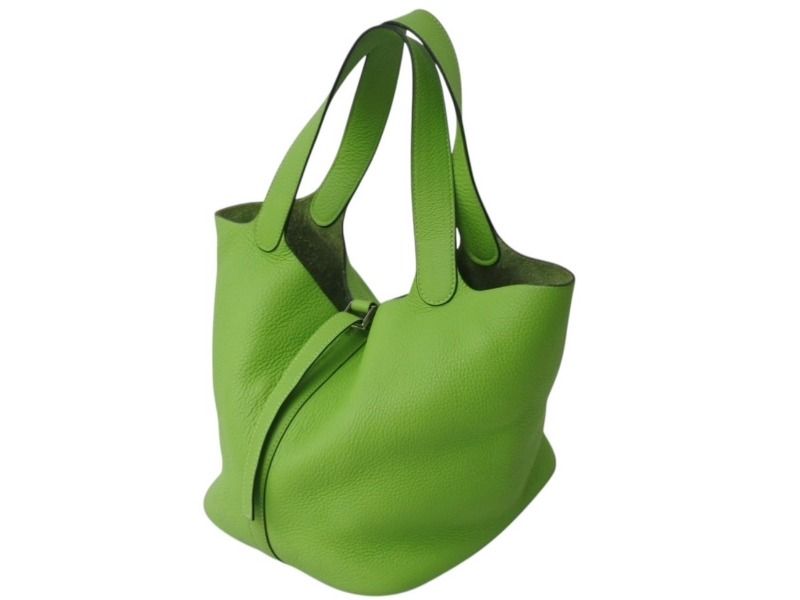 HERMES エルメス ピコタンMM ハンドバッグ アップルグリーン トリヨン  