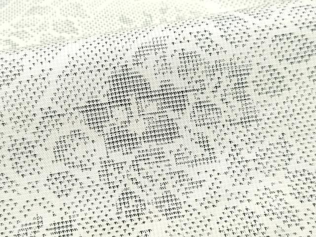 平和屋着物○本場大島紬 白大島 9マルキ 絵皿鳳凰草花文 正絹