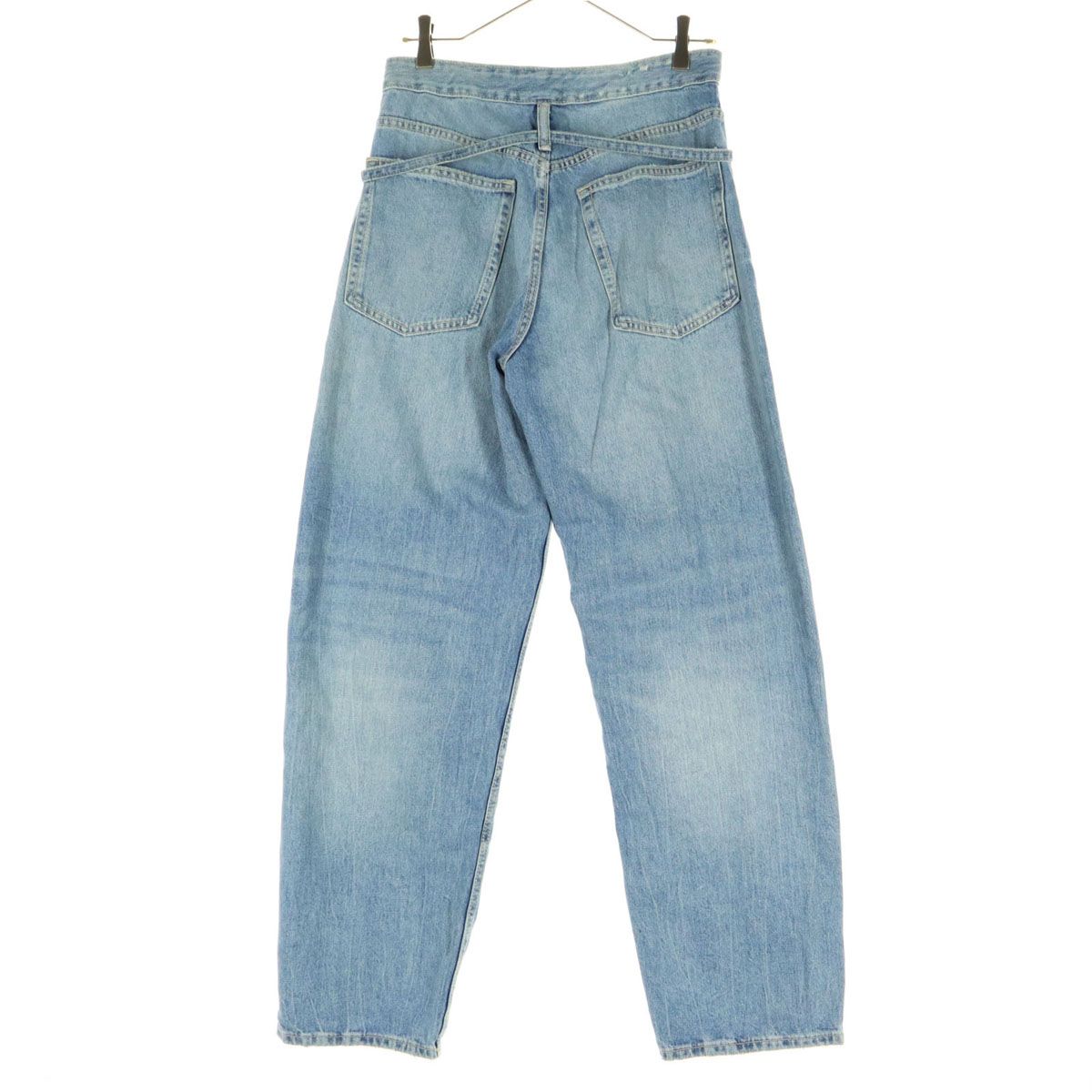 ZARA ザラ　大人気デニム　36 ZARA ザラ デニムパンツ 36 ブルー ベルト付き レディース 古着