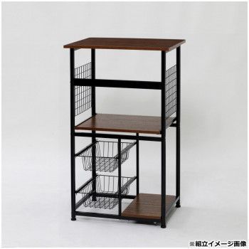弘益 KOEKI UTILITY キッチンラック ブラウン KR600BR