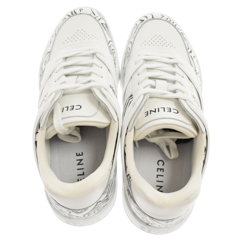 CELINE スニーカー ホワイト ゼブラ柄 39 CELINE (セリーヌ) CT-07 Low Lace-up Sneaker in Calfskin&Zebra