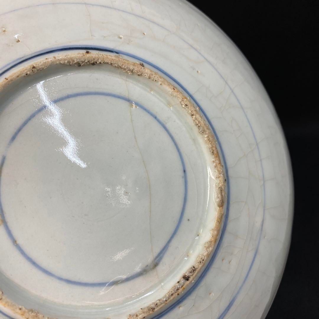 江戸初期　初期伊万里鳥図中皿　直径20.7㎝　東Y6-0405☆2Fトトチ　ウブ 江戸初期 初期伊万里鳥図中皿 直径20.7㎝ 東Y6-0405☆2Fトトチ ウブ