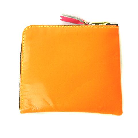 コムデギャルソン COMME des GARCONS SUPER FLUO LEATHER LINE 財布 ウォレット L字ファスナー イエロー オレンジ