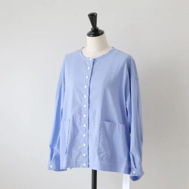 新品 タグ付き レリル ブルー ブラウス 38 SALE セール】lelill (レリル) | カーディーブラウス (blue