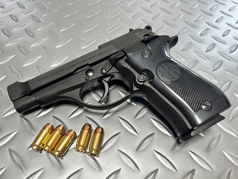 マルシン モデルガン完成品 M84 強化版 ブラックヘビーウェイト プラグリップ仕様
