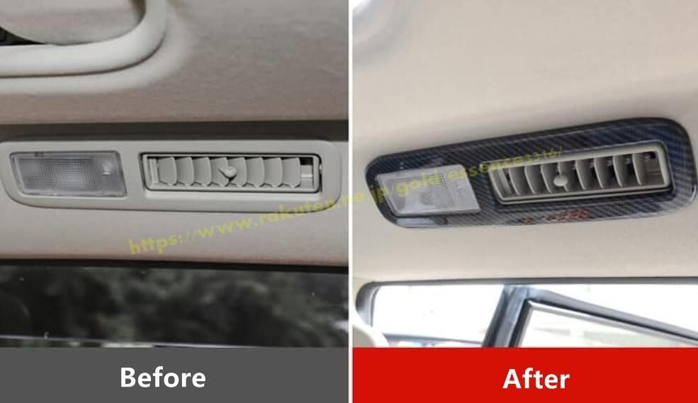 三菱 パジェロ v87 v93 v97用 リア エアコンベント 送風口 カバー 吹き出し口 フレーム ガーニッシュリア屋根エアコンベントフレーム ABS製 4ピース カーボン調 FFCRYSTALESIA_COM