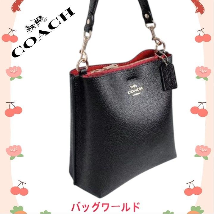 ☆新品&人気☆ COACH コーチ ショルダーバッグ モリー バケット バッグ レザー ブラック CA177 - メルカリ