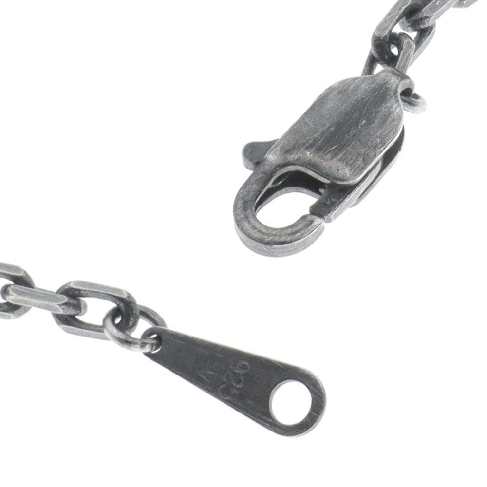 美品 SAAD シルバー 925 4mm あずき チェーン ネックレス 45cm あずき シルバー925製チェーン 幅4.0mm｜Silver Accessory