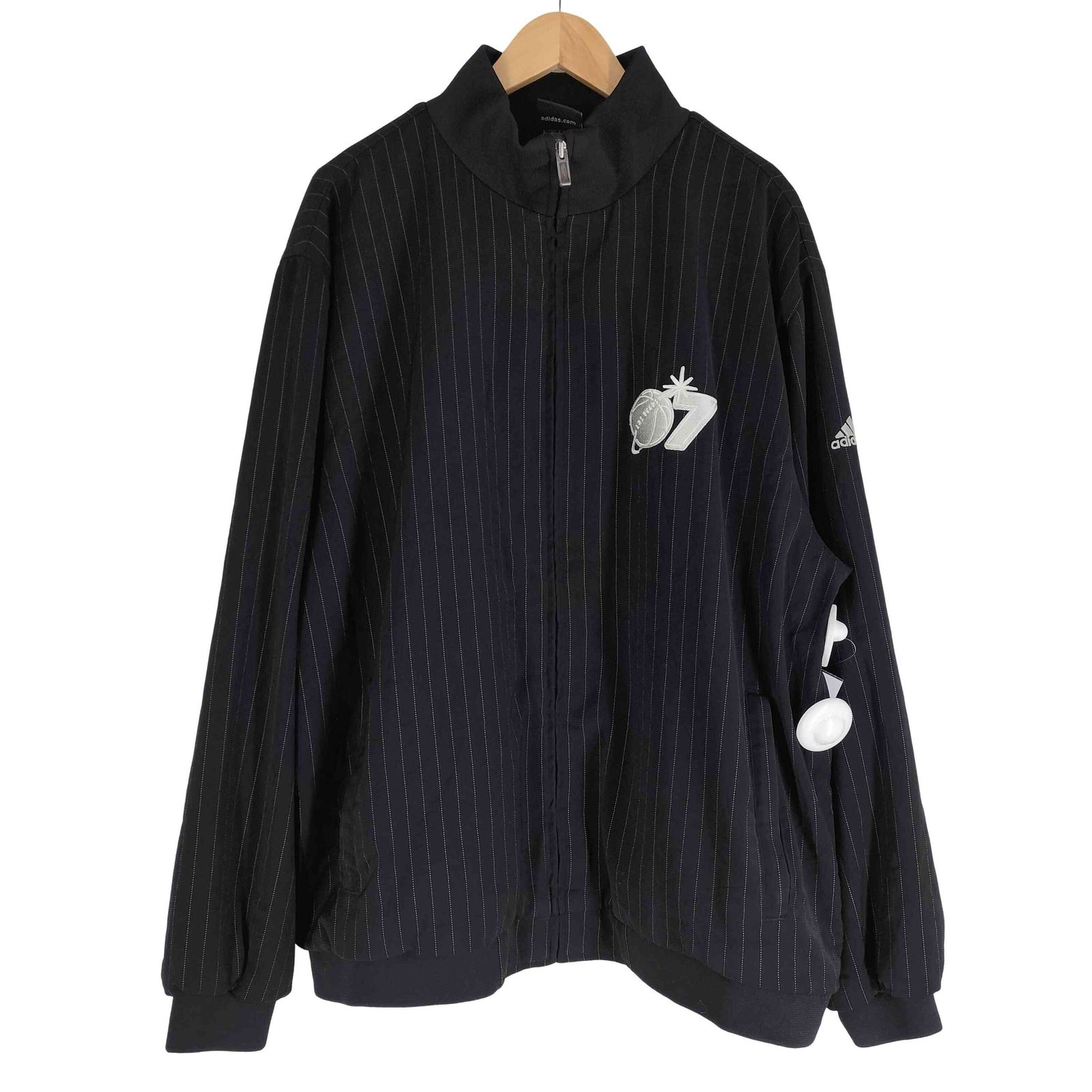 アディダス adidas JERSEY ピンストライプブルゾン  メンズ import：L 