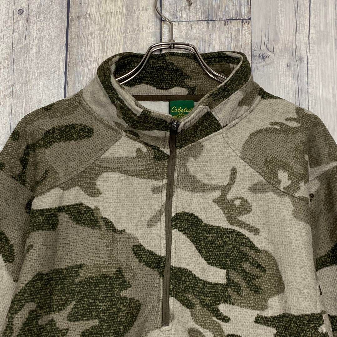 OLD Cabela's 00s カベラス 迷彩 ハーフジップ フリース L - メルカリ
