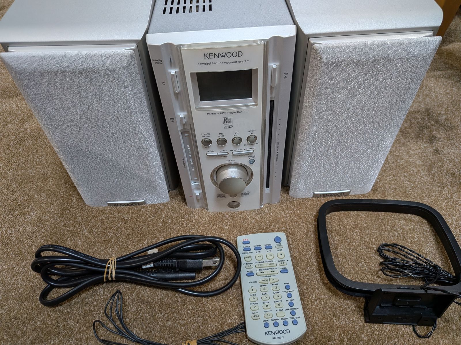 KENWOOD RD-ESA5MD CD/MDプレーヤー BTレシーバー付き 動作確認済 Kenwood RD-ESA5MD リモコン アンテナ付CD/MD