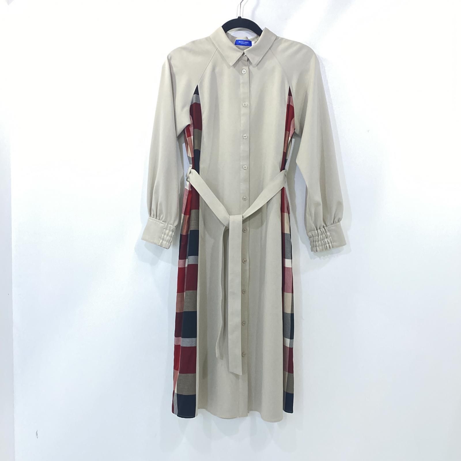 姫路東店 BLUE LABEL CRESTBRIDGE | ブルーレーベル クレストブリッジ ワンピース ソフトクリアツイルドレス 56J02-403-45 ベージュ サイズ 36 111