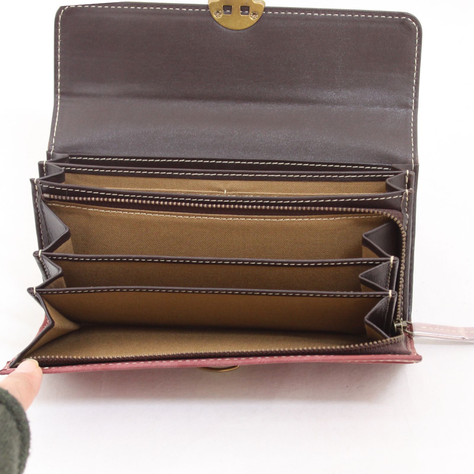 アインソフ差し込み錠の長財布　　新品未使用 OUTLET】Ain Soph アインソフ/差込み錠の長財布/WINE - メルカリ