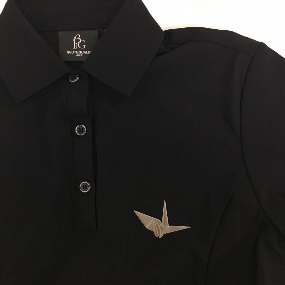 超美品】ウノピゥウノウグァーレトレゴルフ 半袖ポロシャツ 黒×白