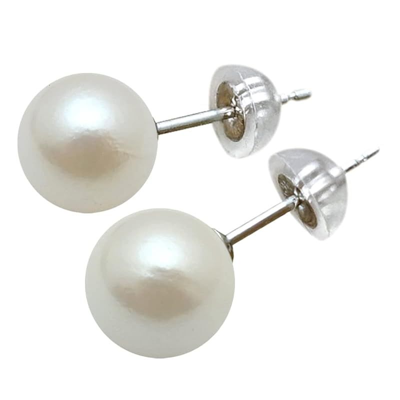 7.0mm Pt アコヤ真珠ピアス|プラチナ パール ピアス 本真珠 7mm Pt900