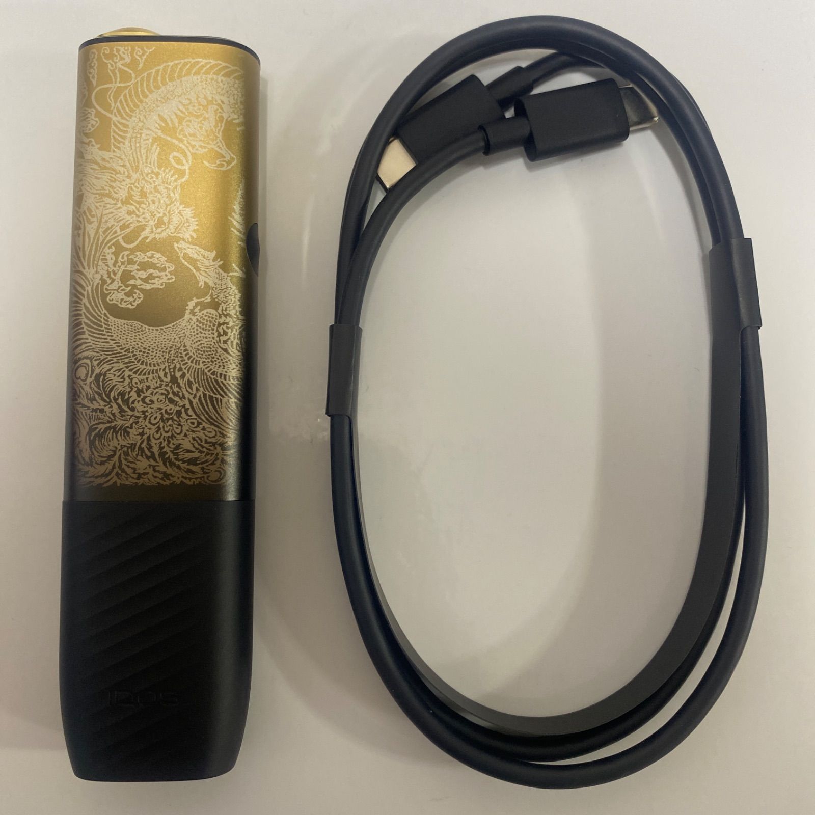 ここでご注文へようこそ! 龍 鳳凰 両面加工 iQOS ILUMA i ONE アイコス イルマ i ワン SELETTI セレッティ ゴールド ブラック 金 黒 色 カラー 和柄 和彫りドラゴン 不死鳥 フェニックス ♥ 送料無料 オリジナル カスタム