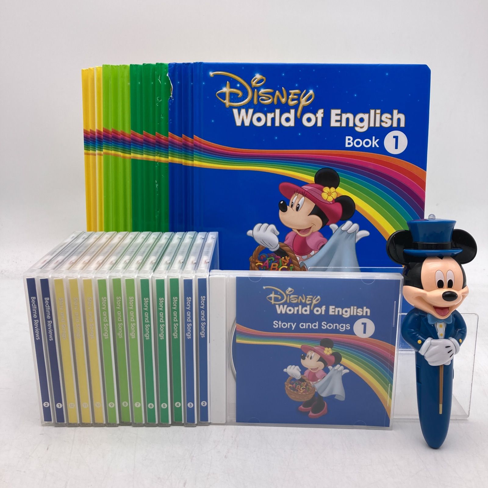 最新版☆ メインプログラム 絵本CD＋ライトライトペン　ディズニー英語　dwe 最新版】メインプログラム 絵本＆CD＆ライトライトペン
