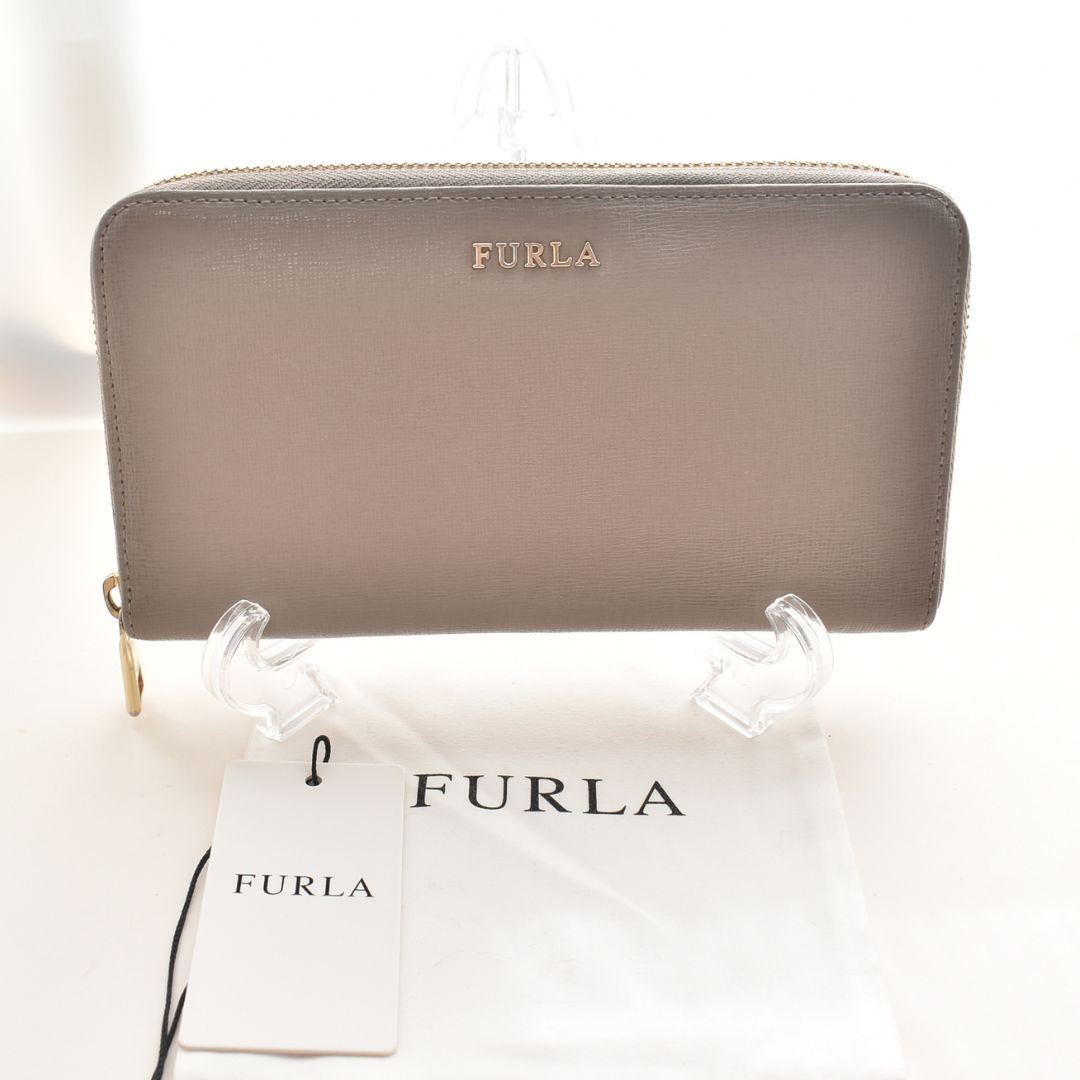 フルラ FURLA 長財布 ラウンドファスナー グレー 長財布 | www