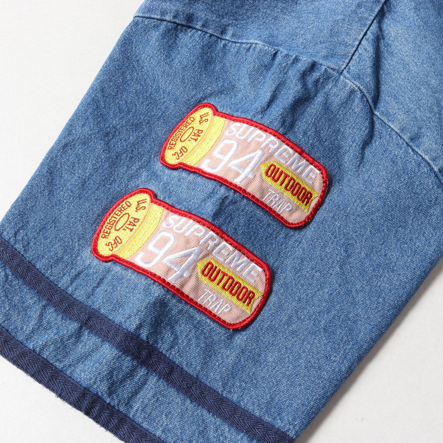 Supreme シュプリーム シャツ マルチワッペン デニム ベース