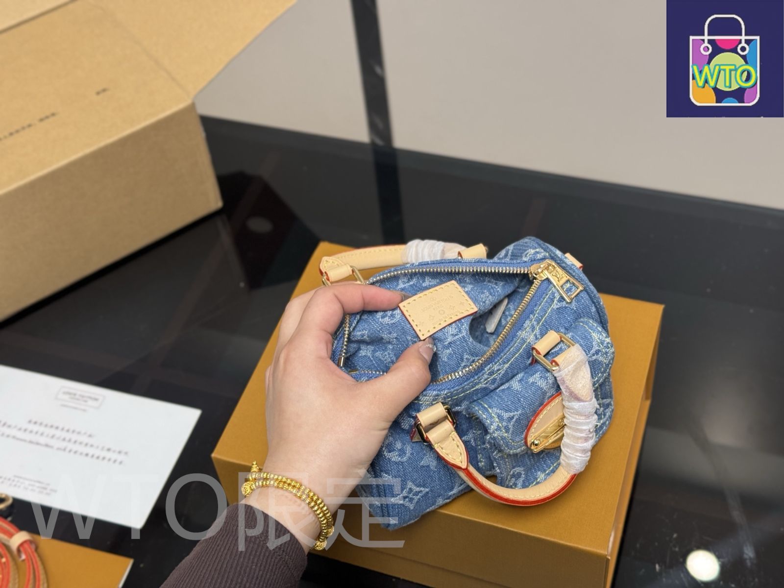 本日SALE！美品　値下げ　Louis Vuitton デニム　スピーディー 今日特価】LV Speedy Denim スピーディ デニム-MM輸入 - メルカリ