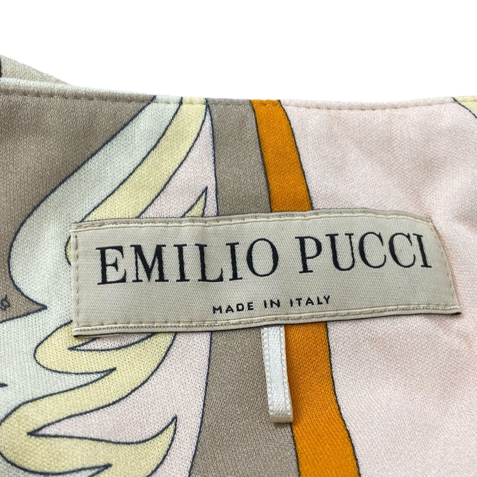 ◇エミリオ プッチ EMILIO PUCCI スカート 膝丈 ミモレ丈 シルク 総柄