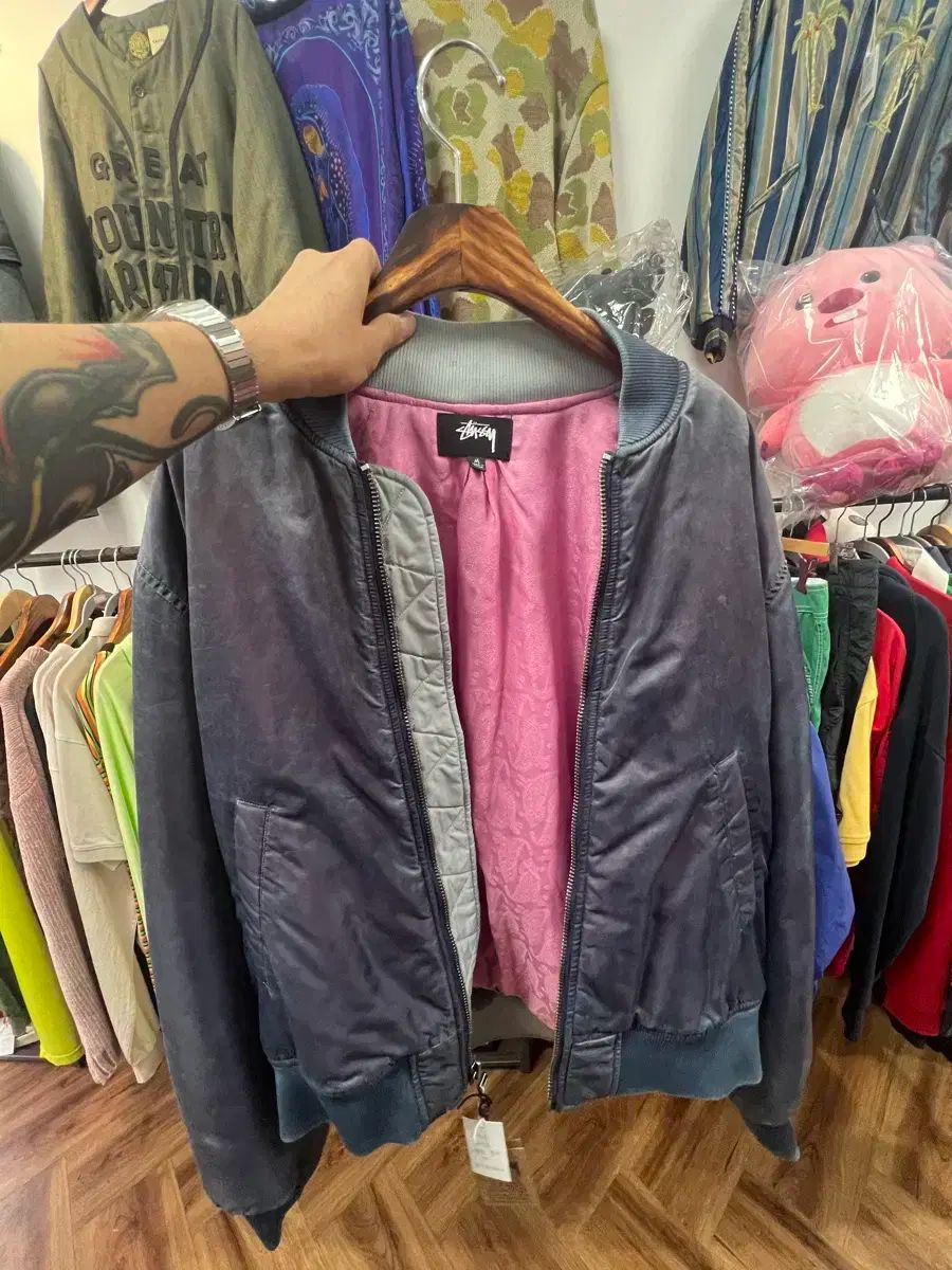 STUSSY(ステューシー) ナイロン ボンバー MA-1 ジャケット M stussy