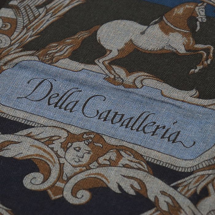エルメス ファンタジー・デトリエ シルクカシミヤスカーフ HERMES エルメス スカーフ カレジェアン140 Cavalleria d