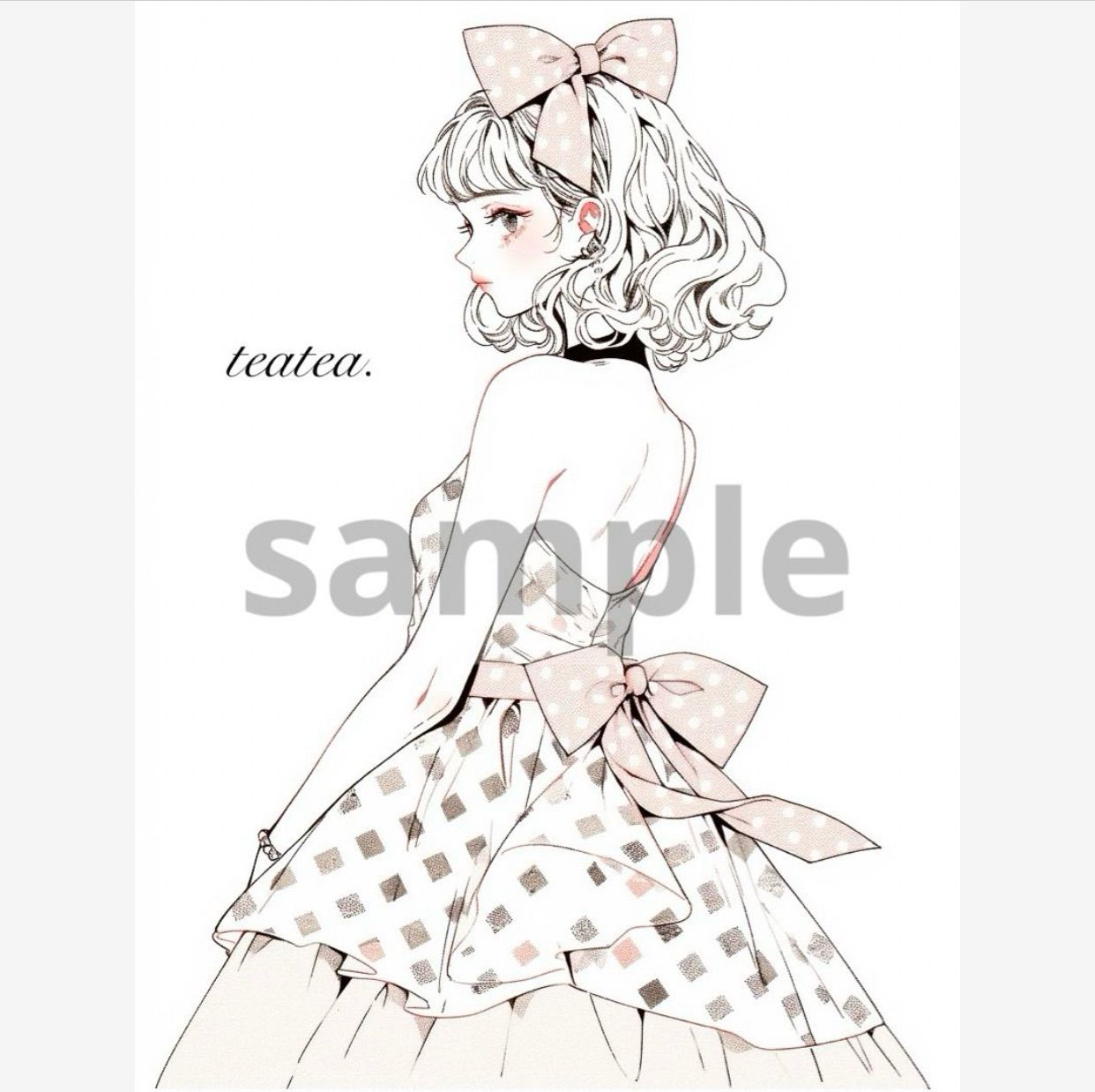 376. teatea.オリジナル 人物ステッカー - メルカリ