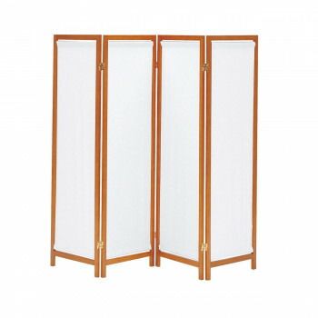 弘益 KOEKI UTILITY 木製スクリーン 帆布 4連 ブラウン HT4BR