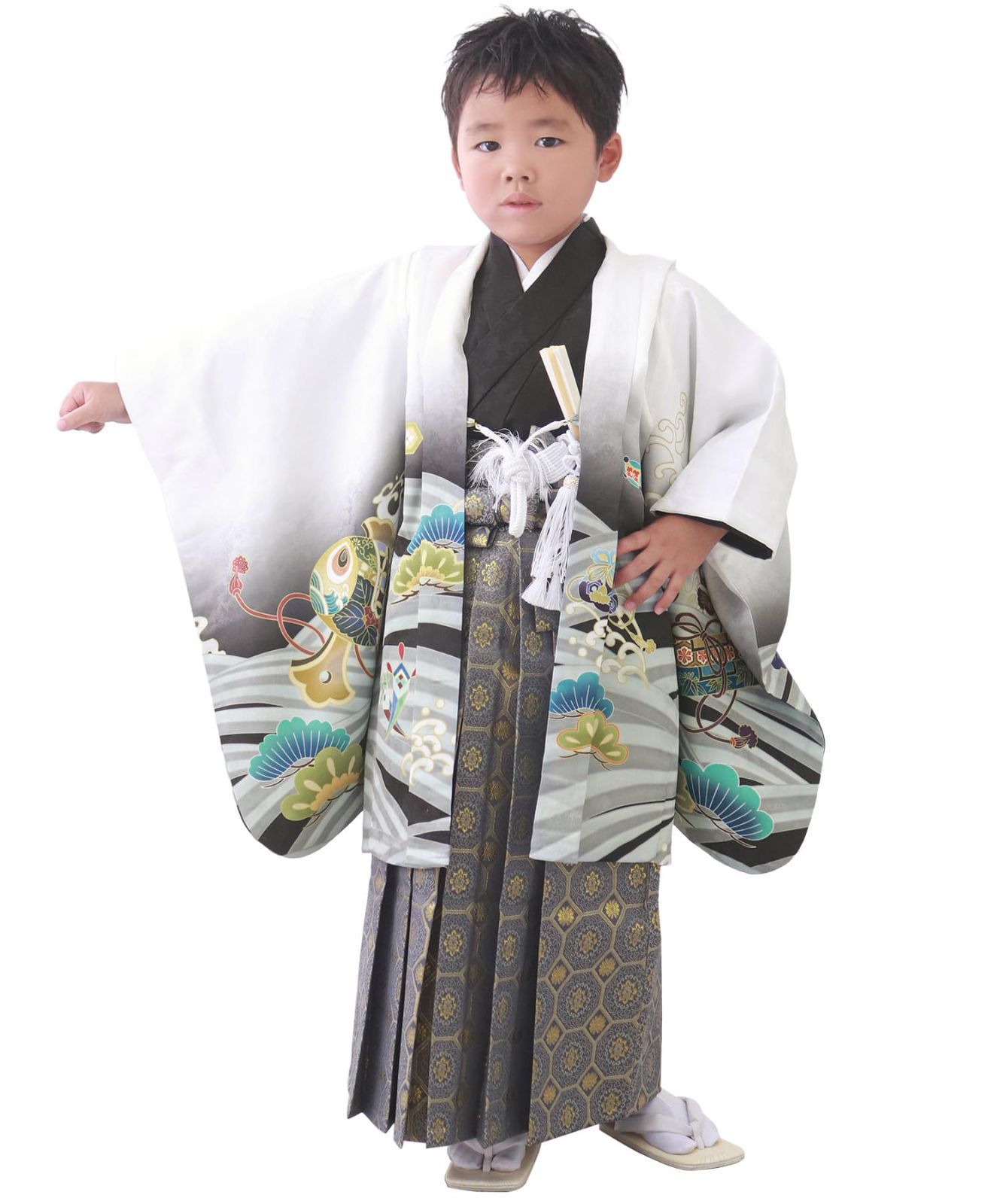 新着商品 キョウエツ 七五三 5歳 男の子 着物 セット KYOETSU 羽織 袴 フルセット 753 絵羽 A