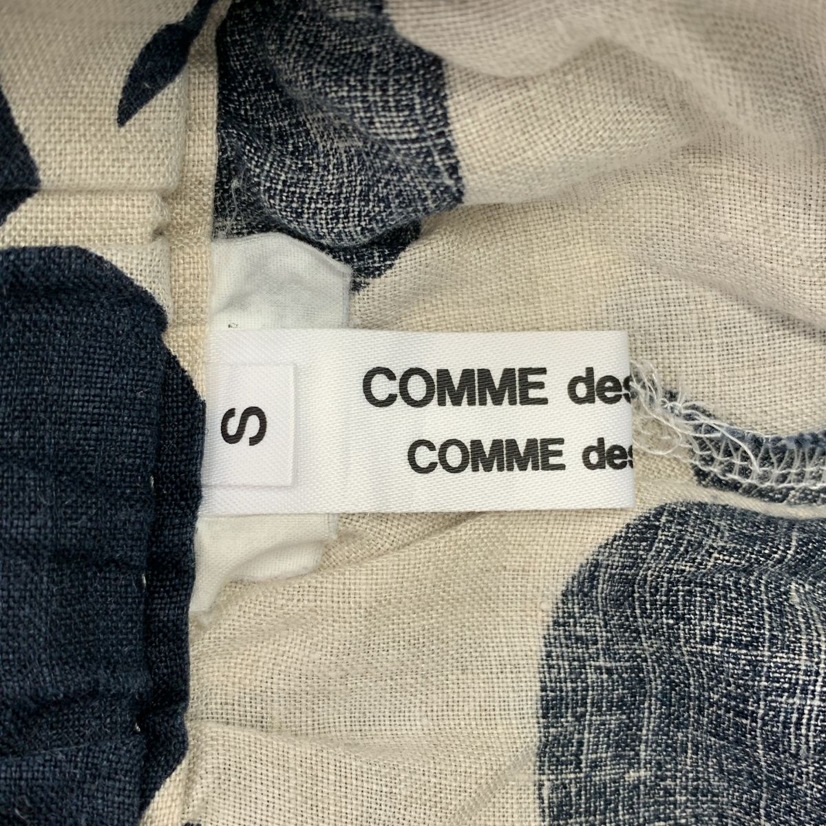 COMME des GARCONS COMME des GARCONS コムコム 2015SS リネン ドット スカート S ベージュ ネイビー レディース SIROKUMA-CORPORATION_COM