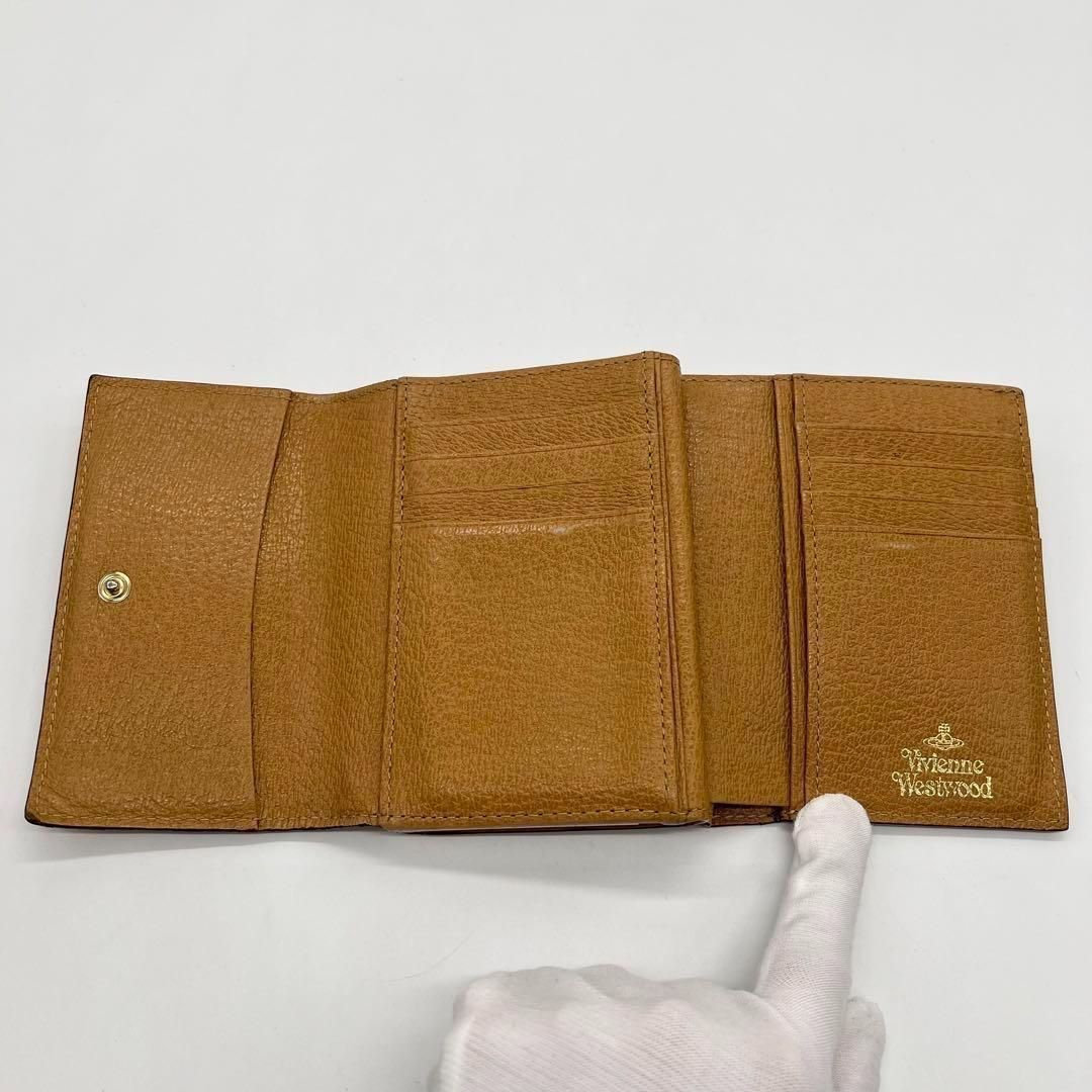 良品】ヴィヴィアン 三つ折 がま口財布 エグゼクティブ オーブ
