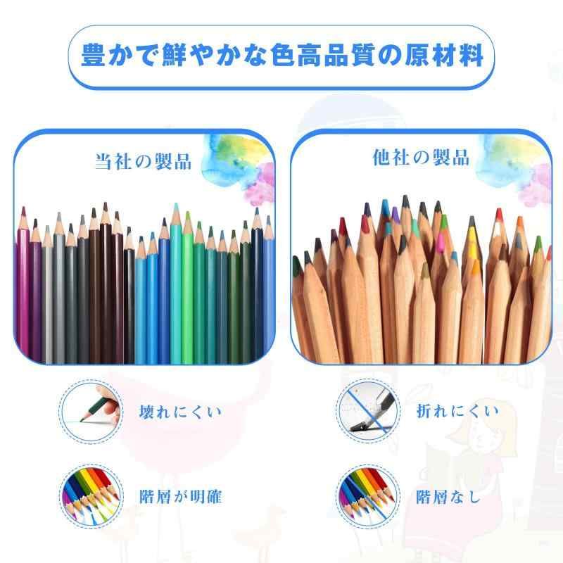 Ninonly 色鉛筆 72色セット 水溶性色鉛筆 プロ専用 ソフト芯 高 Ninonly 色鉛筆 72色セット 水溶性色鉛筆 プロ専用 ソフト芯 高