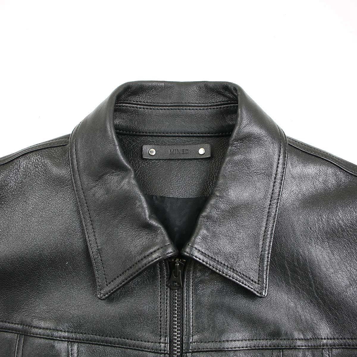 MINEDENIM マインデニム 21AW RIB ZIPUP JACKET シープスキンジップ 