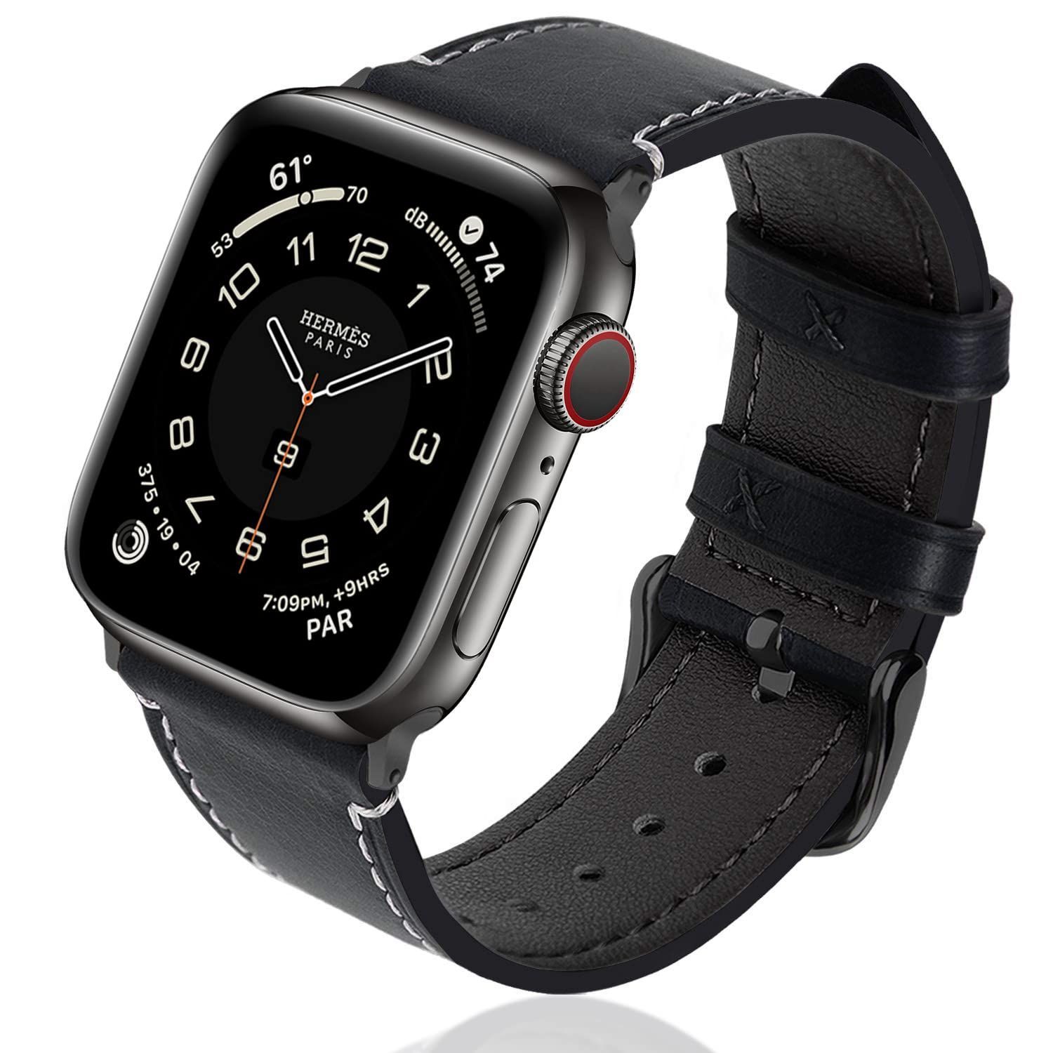 Wax アップルウォッチ バンド レザー apple watch ベルト iwatch バンド 革 appleウォッチ 皮ベルト38mm 40mm 41mm 42mm 44mm 45mm 腕 時計バンド 本革 アップルうぉっち バンド アップルウォッチ8 7