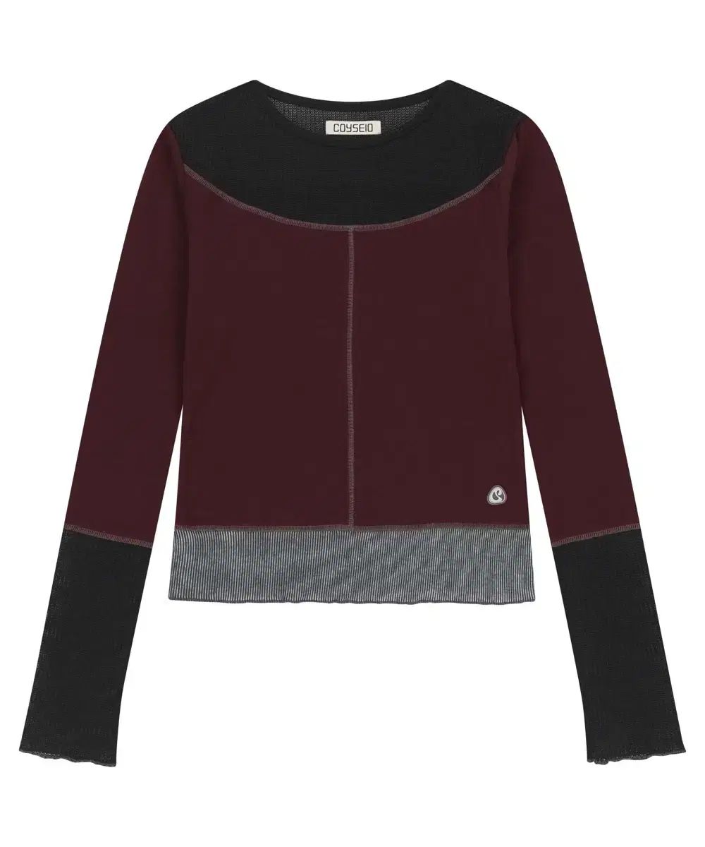 coyseio NET STITCH LONGSLEEVES PLUM RED
