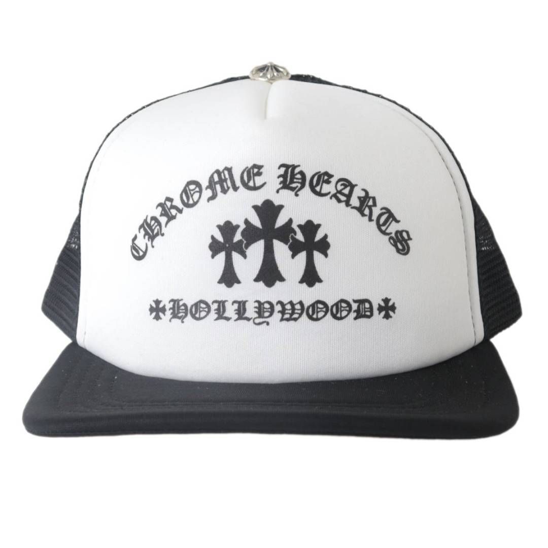 CHROME HEARTS/クロムハーツ トラッカーキャップ セメタリークロスプリント ブラック ONE SIZE／53-60 NT 未使用品 Nランク