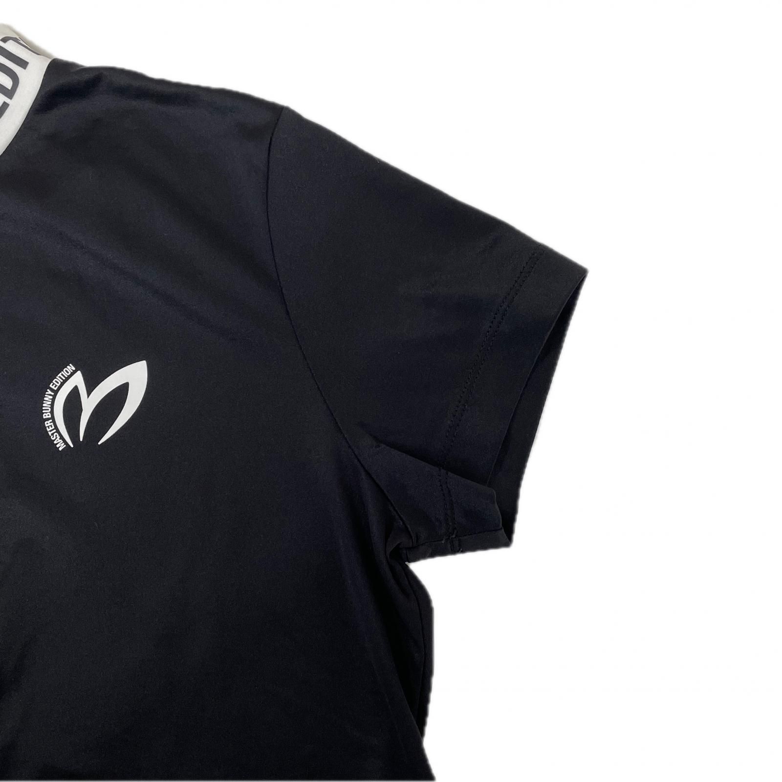 レディース マスターバニーエディション MASTER BUNNY EDITION 半袖シャツ 2 L ブラック モックネック プリントロゴ LLC-HASEGAWATOSO_COM