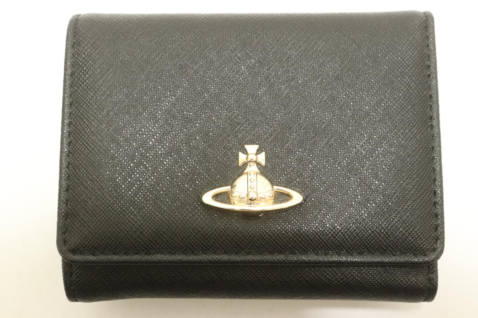 Vivienne Westwood レディース財布 -- SAFFIANO SMALL FRAME WALLET Vivienne Westwood -- 黒 ブラック ロゴ