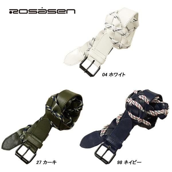ロサーセン Rosasen レディース レザー 編み込み ベルト カーキ 046-69260ss